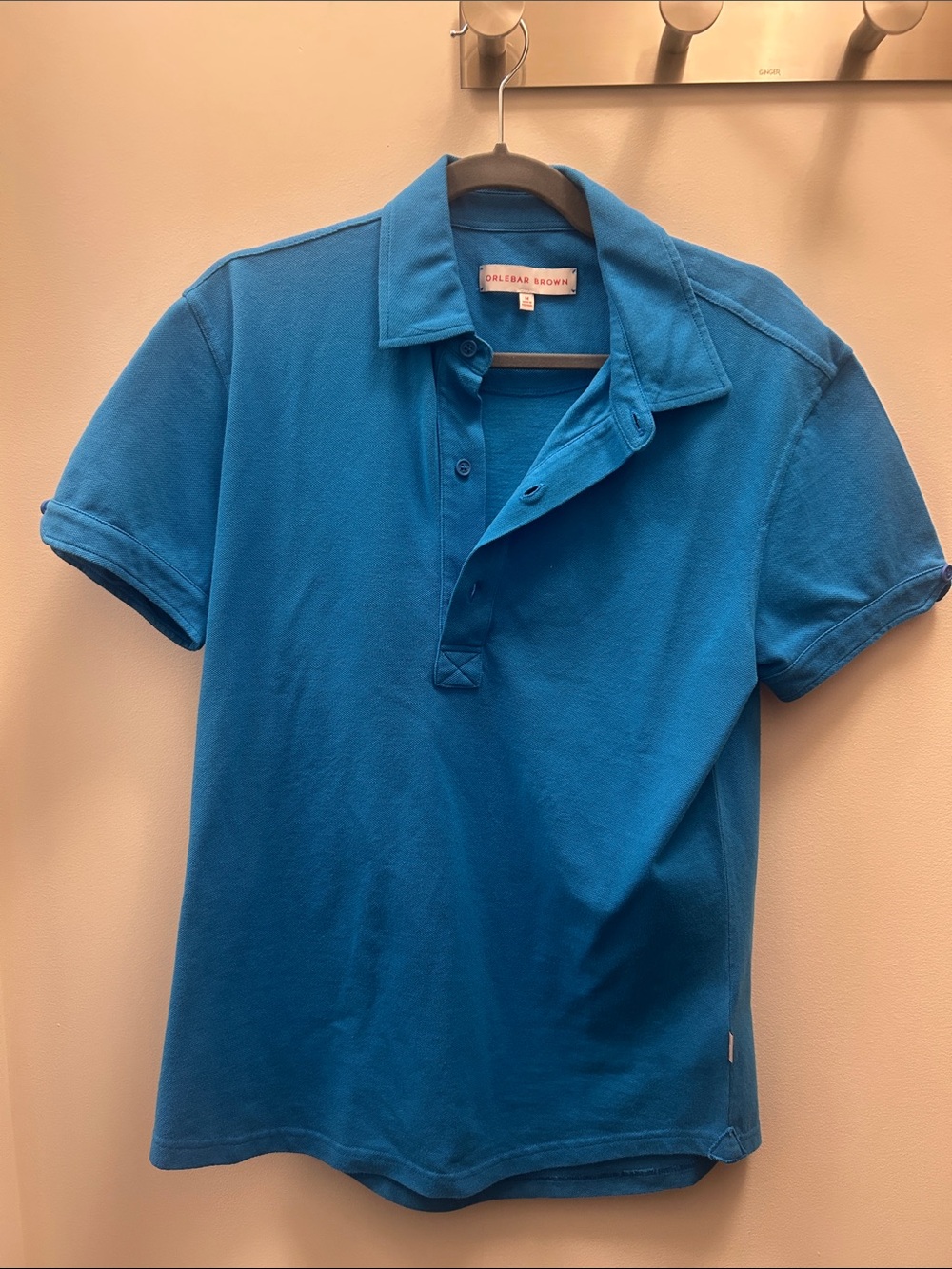 Orlebar Brown Men's Polo in Bright Blue